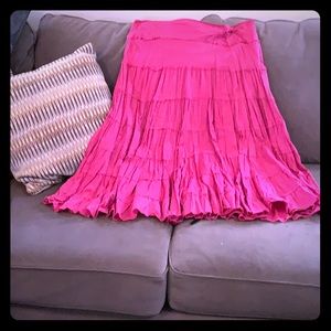 Hot pink layered skirt